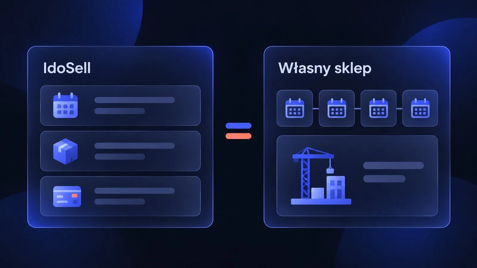 Porównanie składników kosztu: abonament, zamówienia i płatności IdoSell oraz budowa i utrzymanie własnego sklepu
